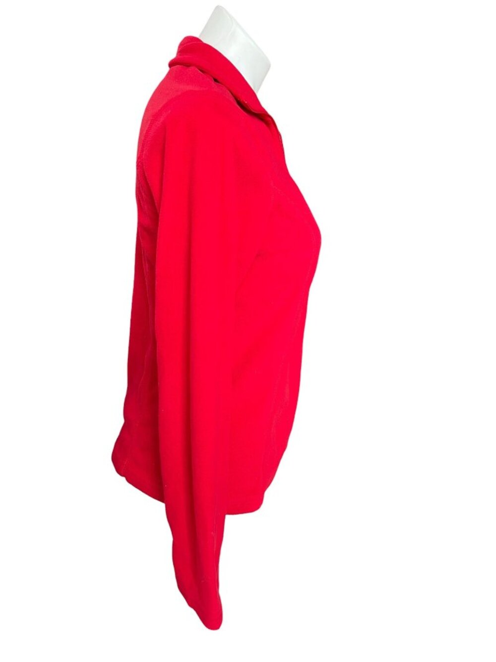 Lands End Womens' Pullover XS Red Plush With Logo 1/4 Zipper Long Sleeve Soft - Picture 4 of 9